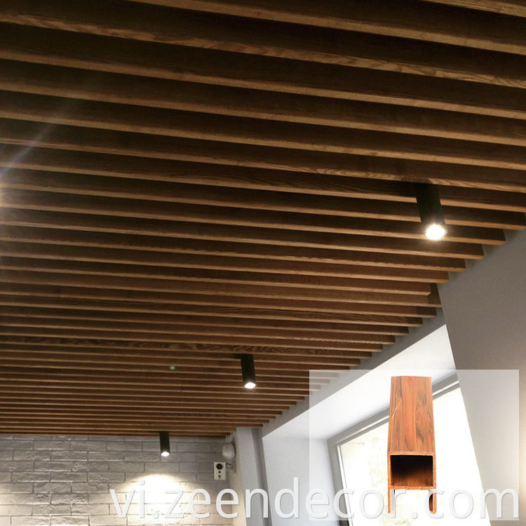 WPC Ceiling/WPC Outdoor Ceiling/PVC Square Exterior Timber Tube/WPC Baffle Ceilings/Modern Interior Ttile Ceilings/PVC Film Ceiling/Design Baffle Ceiling/Wood Plastic Composite Ceiling